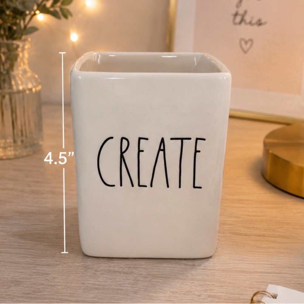 Rae Dunn Artisan Collection by Magenta ceramic pen and pencil holder.